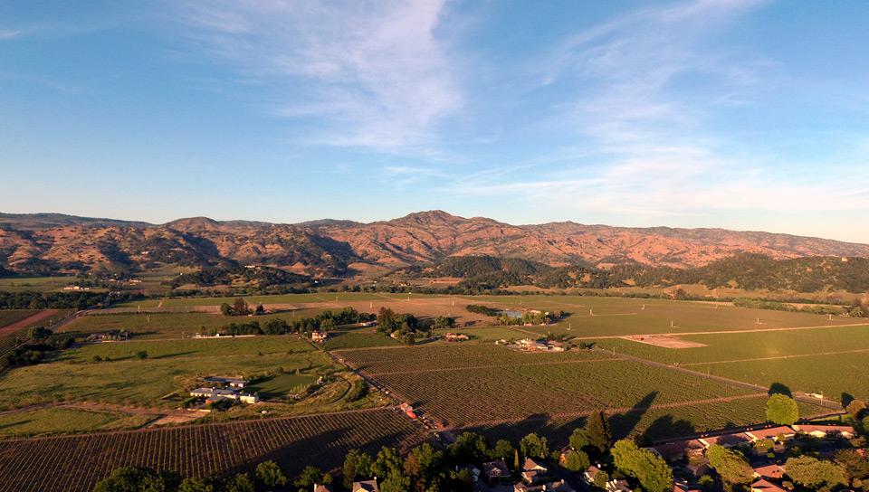 Looking East of Yountville, Ca