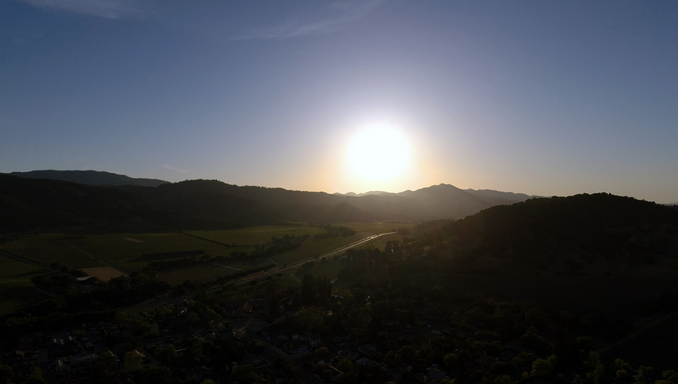 Looking West of Yountville, Ca