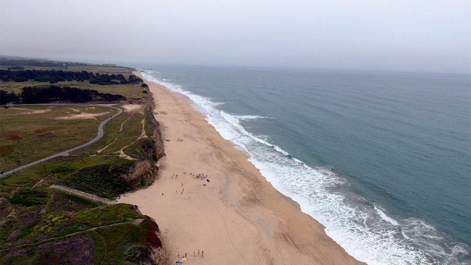 Looking West over Poplar Beach HMB, Ca