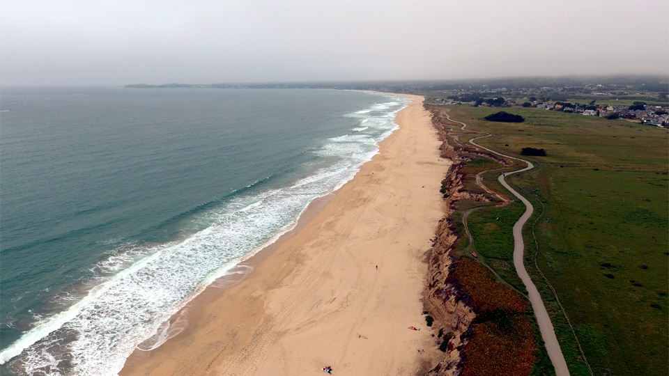 Looking West over Poplar Beach HMB, Ca